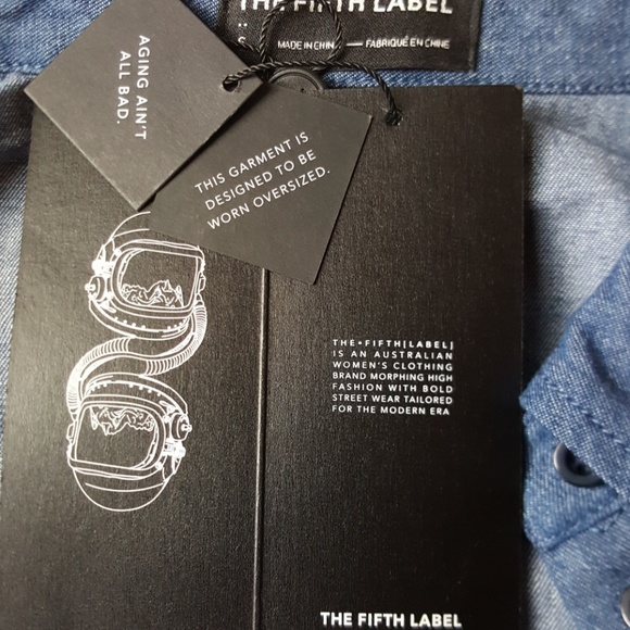 The Fifth Label Oversized Two-tone Denim Shirt. - Picture 7 of 9